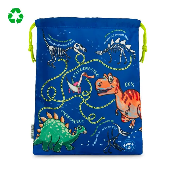 Bolsa de almuerzo reciclada Dinosaurios