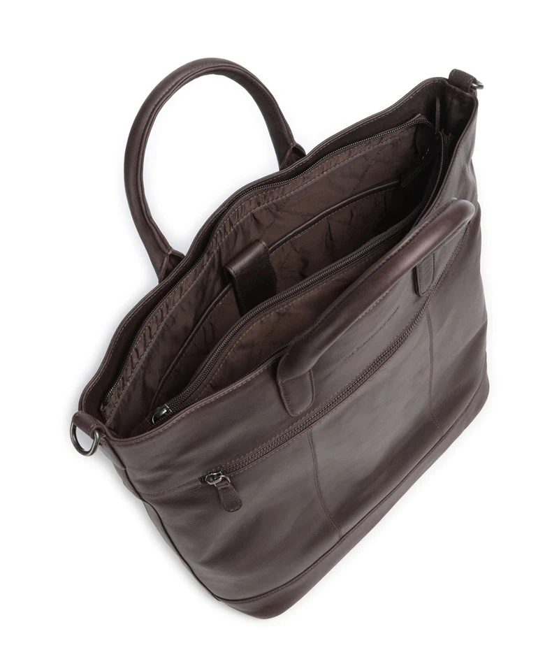 The Chesterfield Brand Wax Pull Up Cow Westbrook Bolso de mano brown