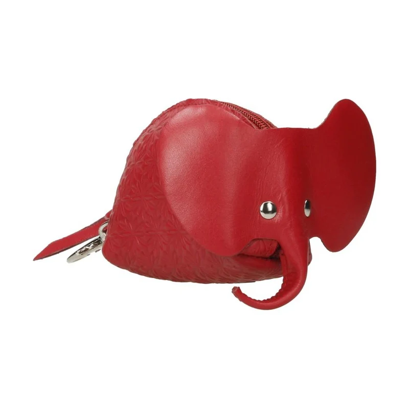 Monedero de Piel Elefante Mujer Coral