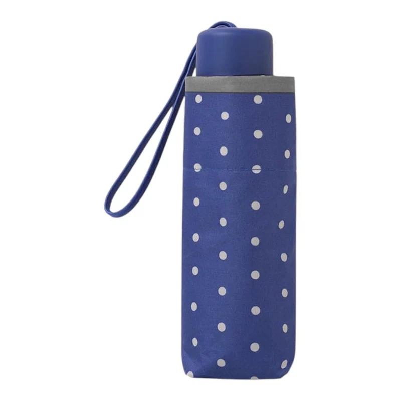 Paraguas Corto Mujer C-Collection Dots Azul Plegable