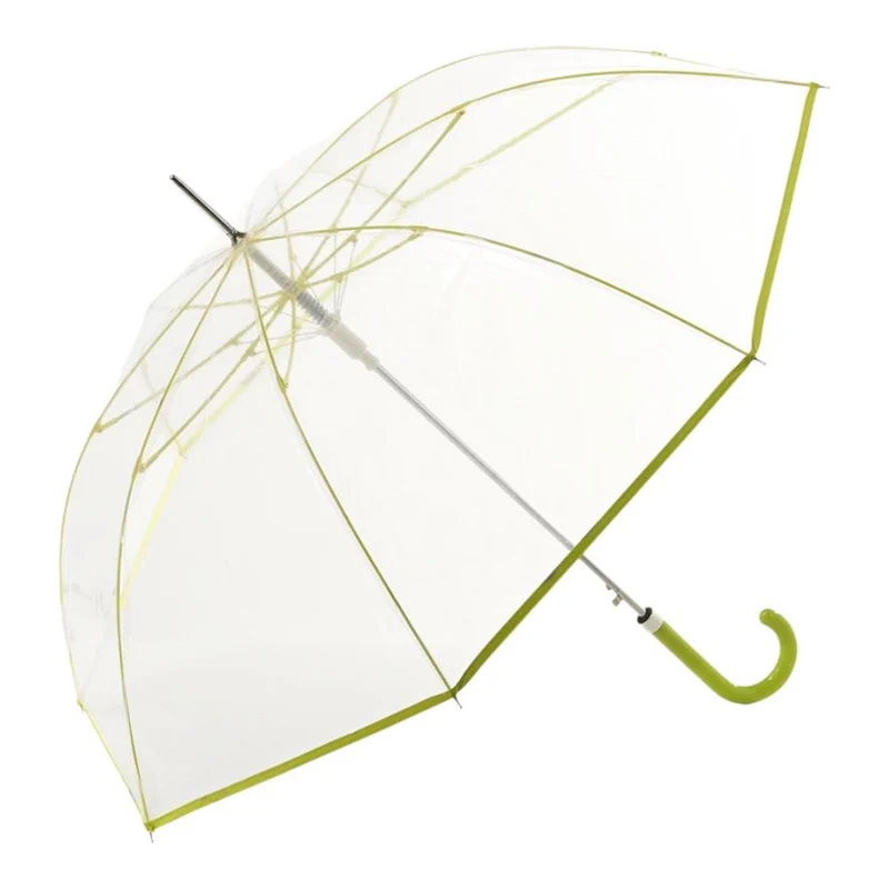 Paraguas Transparente Mujer Largo C-Collection Bright Pistacho