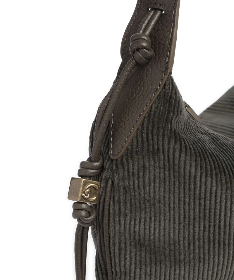Coccinelle Thess Corduroy Bolso de hobo fango