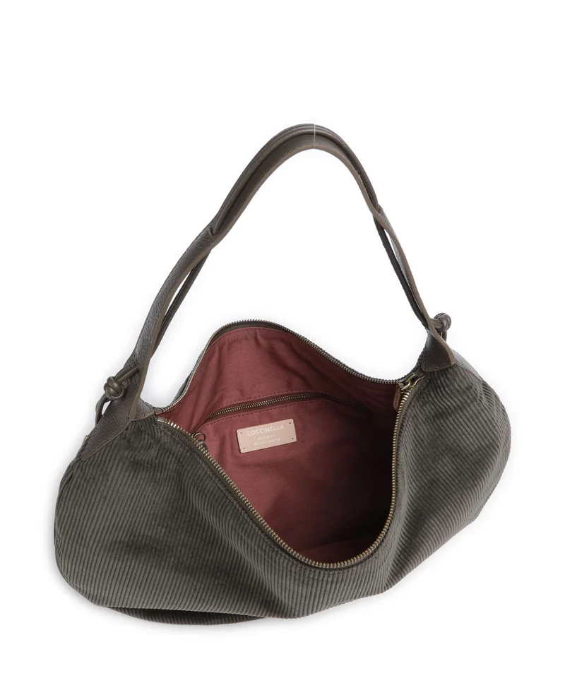 Coccinelle Thess Corduroy Bolso de hobo fango