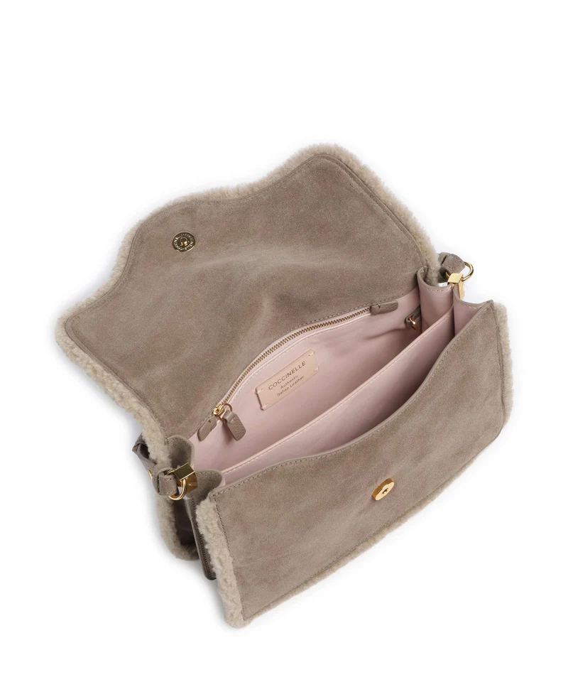 Coccinelle C-Me Softy Suede Bolso de hombro warm taupe