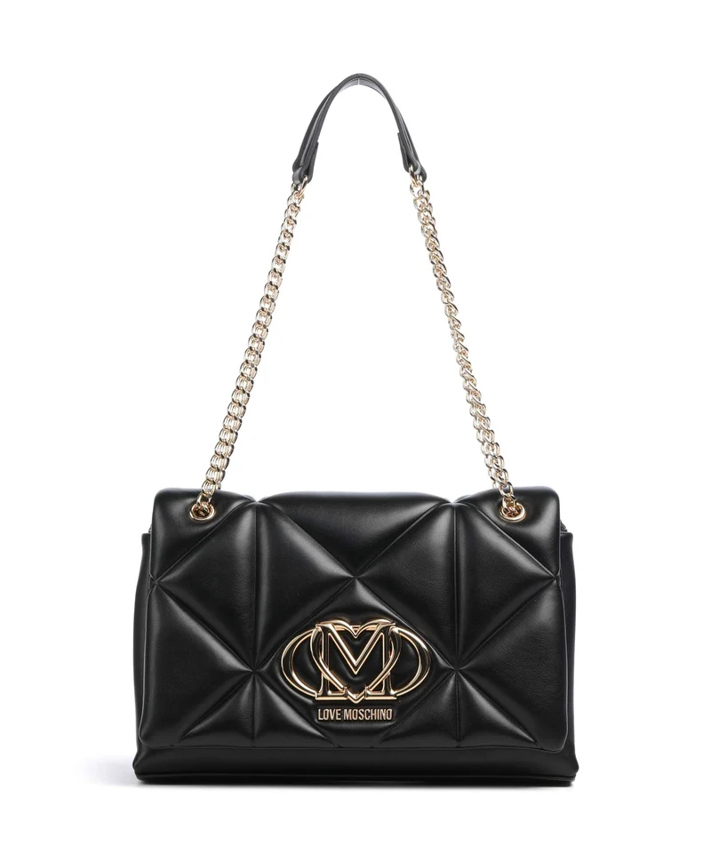 Love Moschino Embossed Q Bolso de hombro nero