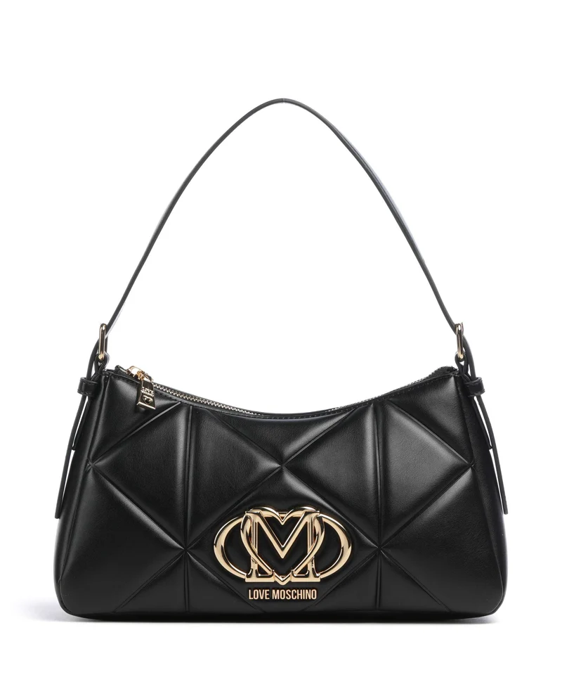 Love Moschino Embossed Q Bolso de hombro nero