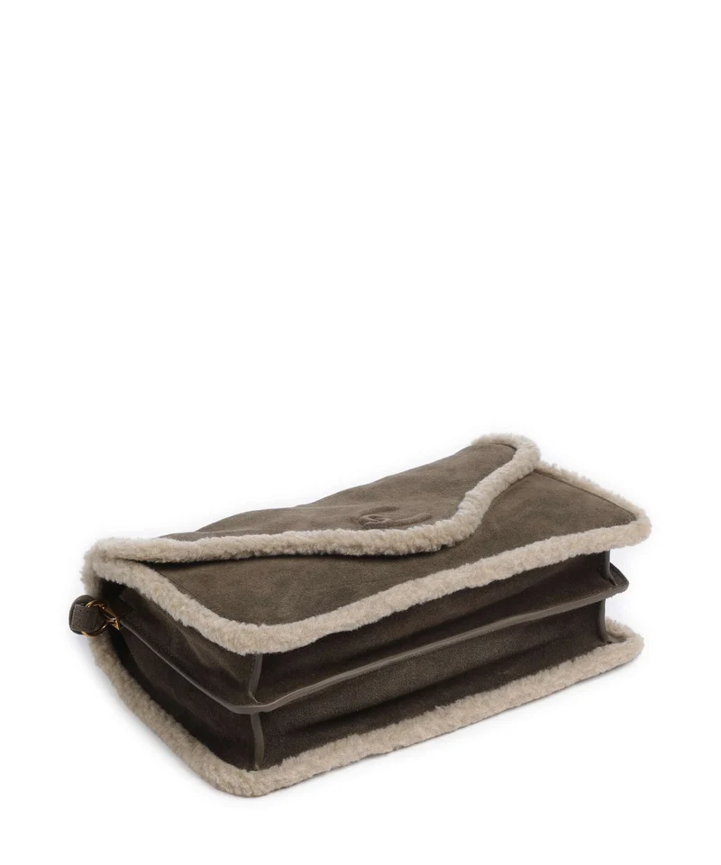 Coccinelle C-Me Softy Suede Bolso de hombro fango/warm taupe