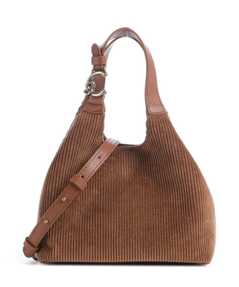 Coccinelle C-Easy Corduroy Bolso de mano cognac