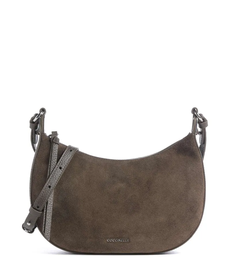 Coccinelle Fujiko Suede Bandolera fango