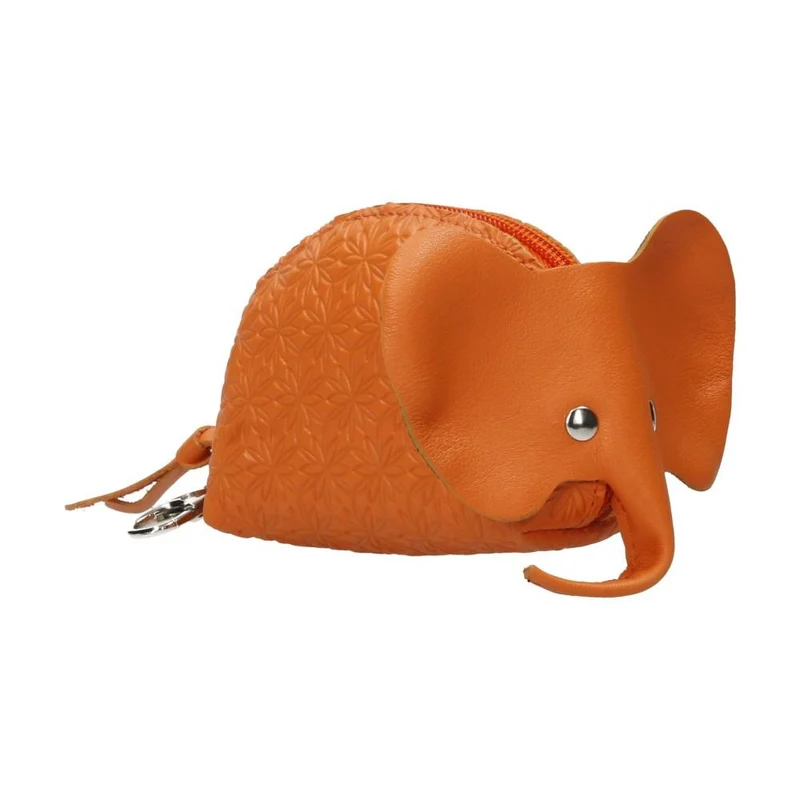 Monedero de Piel Elefante Mujer Naranja