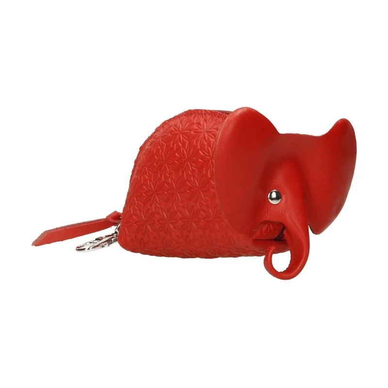 Monedero de Piel Elefante Mujer Rojo