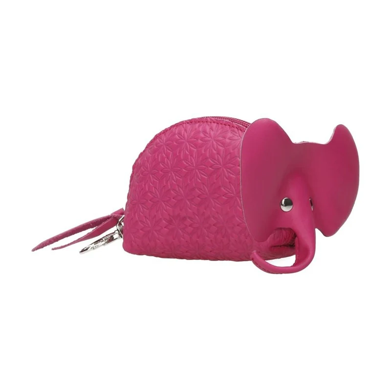 Monedero de Piel Elefante Mujer Fucsia