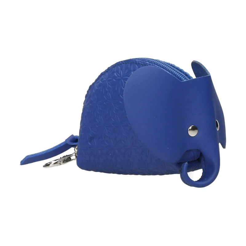 Monedero de Piel Elefante Mujer Azul Eléctrico