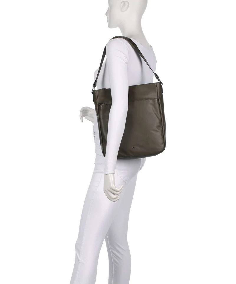 Castelijn & Beerens Babette Nappa Bolso de hobo dark military