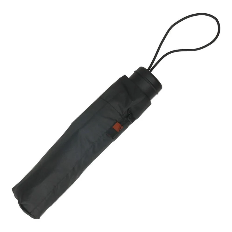 Paraguas Plegable Básico Negro C-Collection - Compacto y Resistente