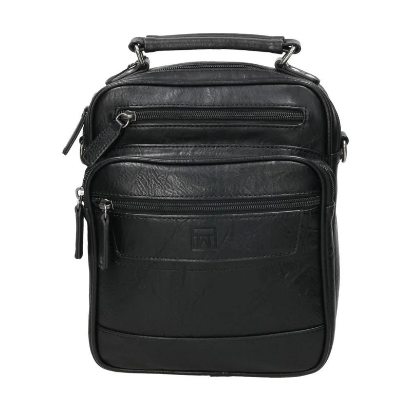 Bolso Bandolera Matties Nappa Negro con Asa de Mano