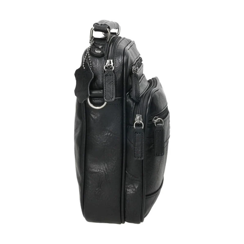 Bolso Bandolera Matties Nappa Negro con Asa de Mano