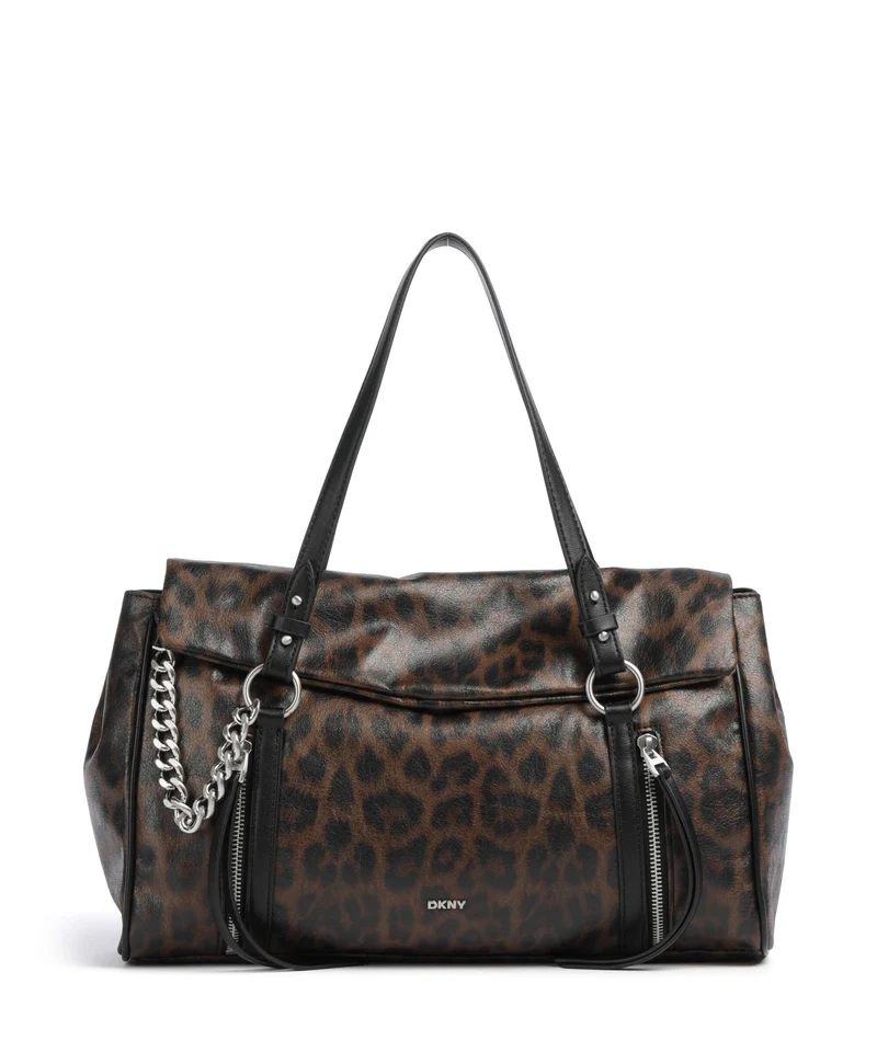 DKNY Skye Medium Bolsa shopping leopard