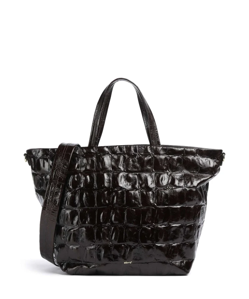 Abro Maxxi Cocco Alba Bolso de mano dark brown