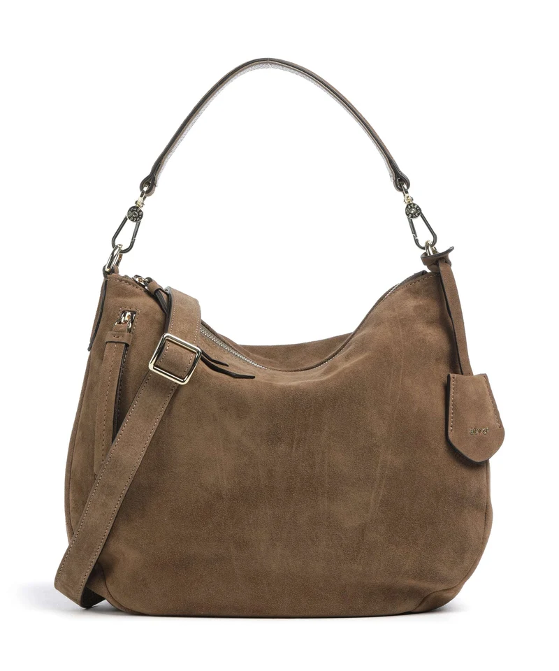 Abro Suede Juna Small Bolso de hobo khaki
