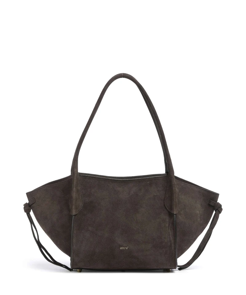 Abro Suede Vibe Small Bolso de hombro dark brown
