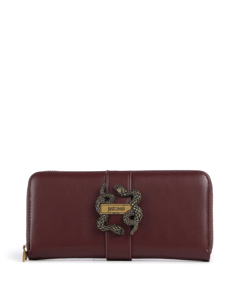 Just Cavalli Iconic Snakes Monedero cordovan