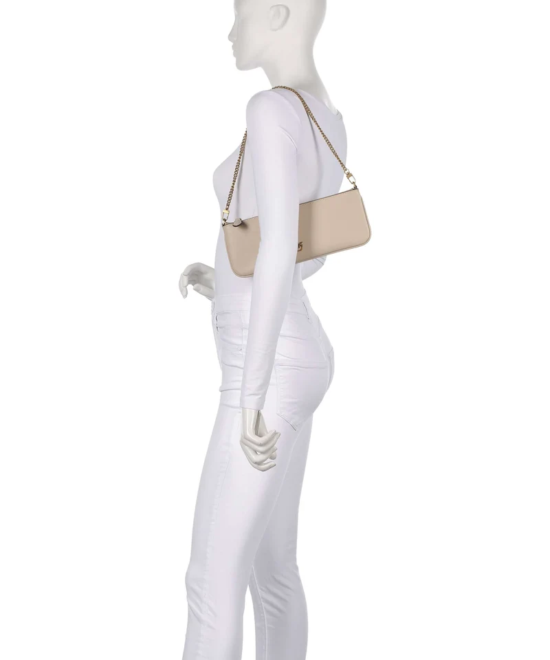 Pinko Flat Horizontal Bolso de hombro beige/grigio fumo/antique gold