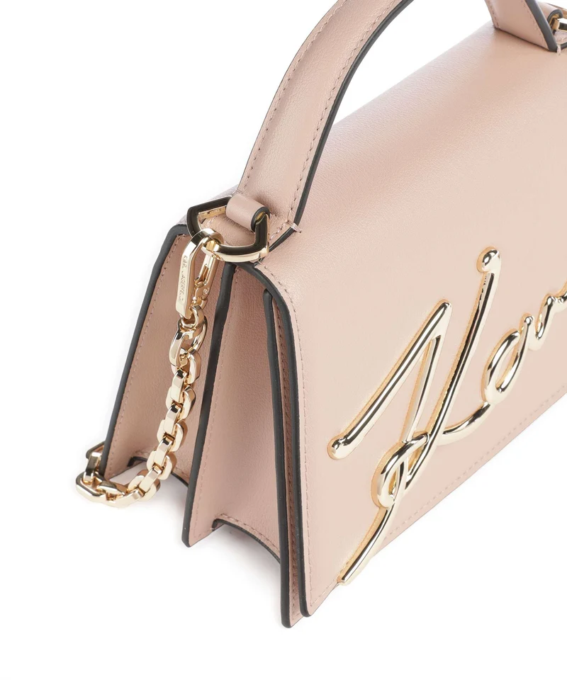 Karl Lagerfeld K/Signature 2.0 Bandolera nude pink