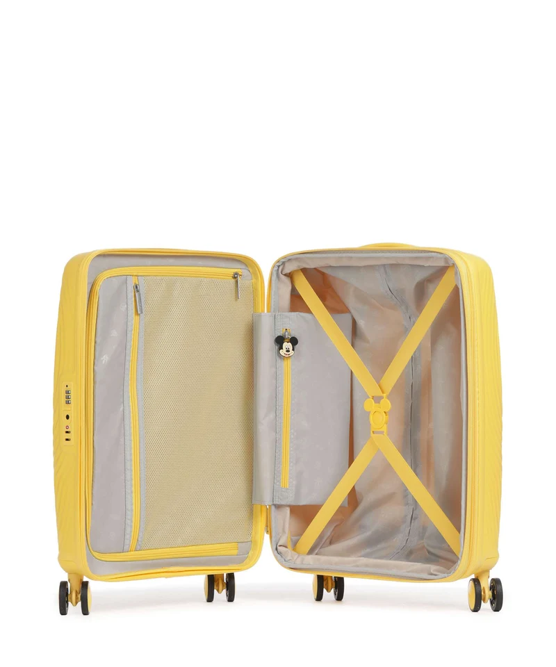 American Tourister Mickey Magic Maleta con 4 ruedas mickey flower yellow