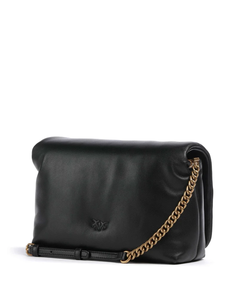 Pinko Love Click Puff Classic Bandolera nero/antique gold