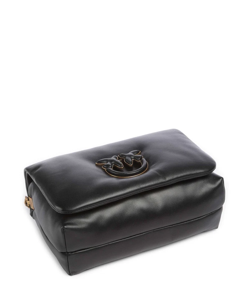 Pinko Love Click Puff Classic Bandolera nero/antique gold