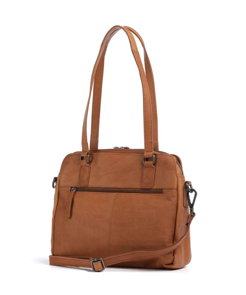 The Chesterfield Brand Wax Pull Up Cow Porlezza Bolso de hombro cognac