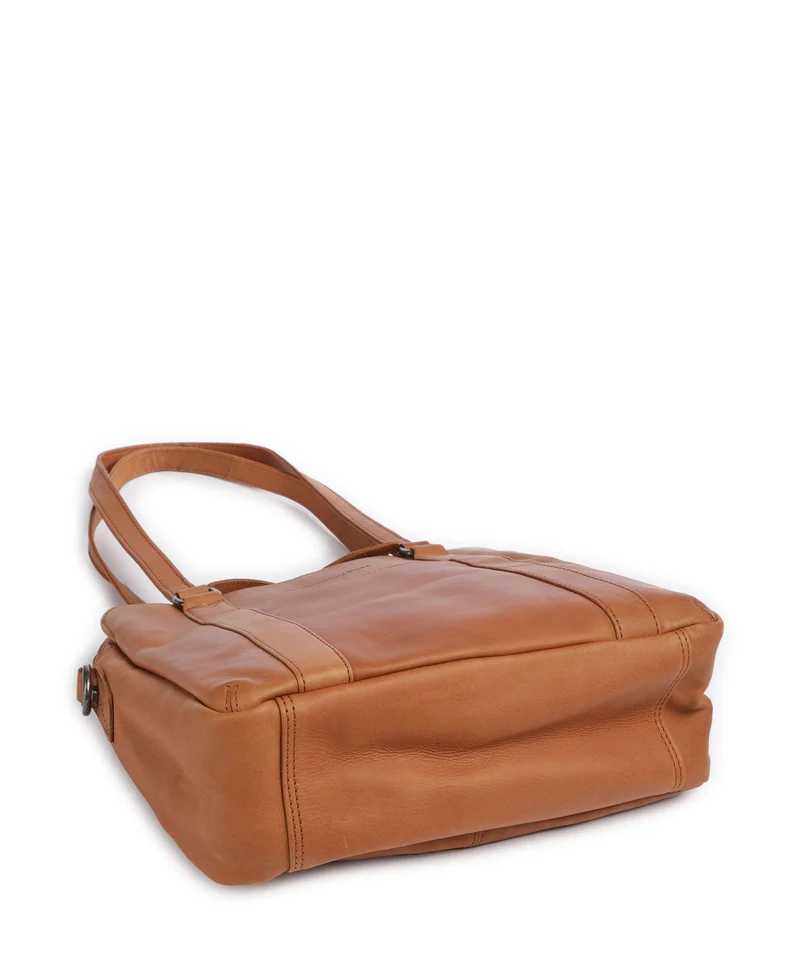 The Chesterfield Brand Wax Pull Up Cow Porlezza Bolso de hombro cognac