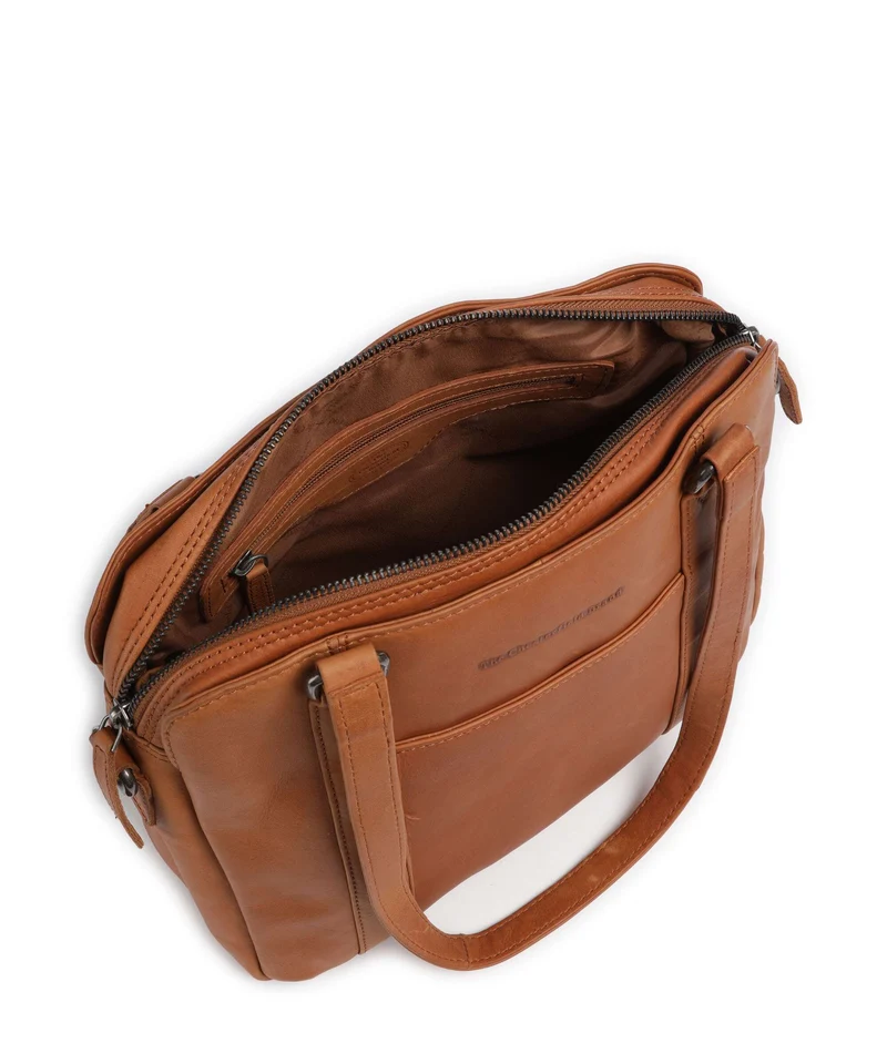 The Chesterfield Brand Wax Pull Up Cow Porlezza Bolso de hombro cognac