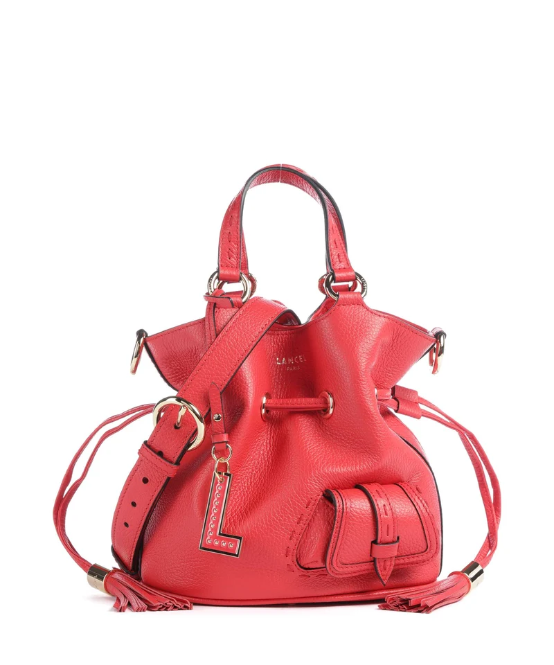 Lancel Premier Flirt S Bucket bolso de mano kiss red