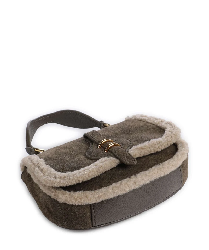 Coccinelle Mavery Suede Eco Bandolera fango/warm taupe
