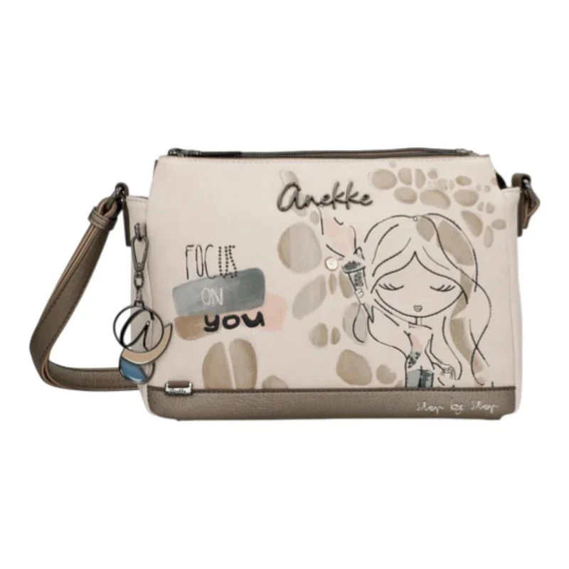 H1: Anekke Bolso Bandolera de Paseo con 3 Compartimentos - Colección Olympia