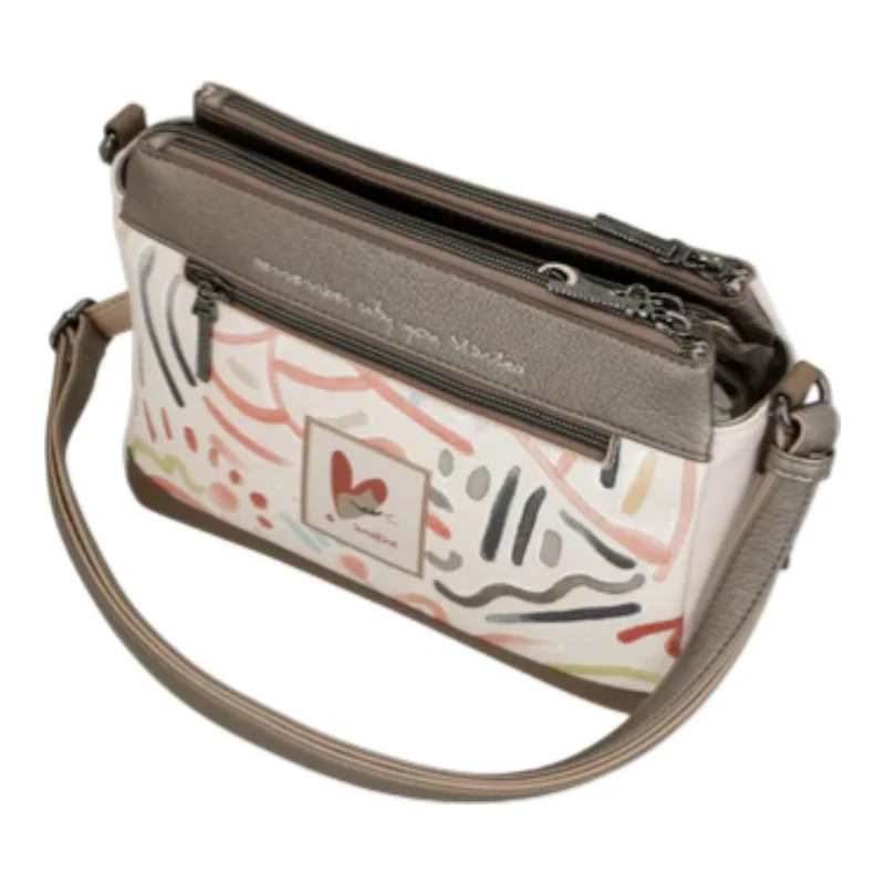 H1: Anekke Bolso Bandolera de Paseo con 3 Compartimentos - Colección Olympia
