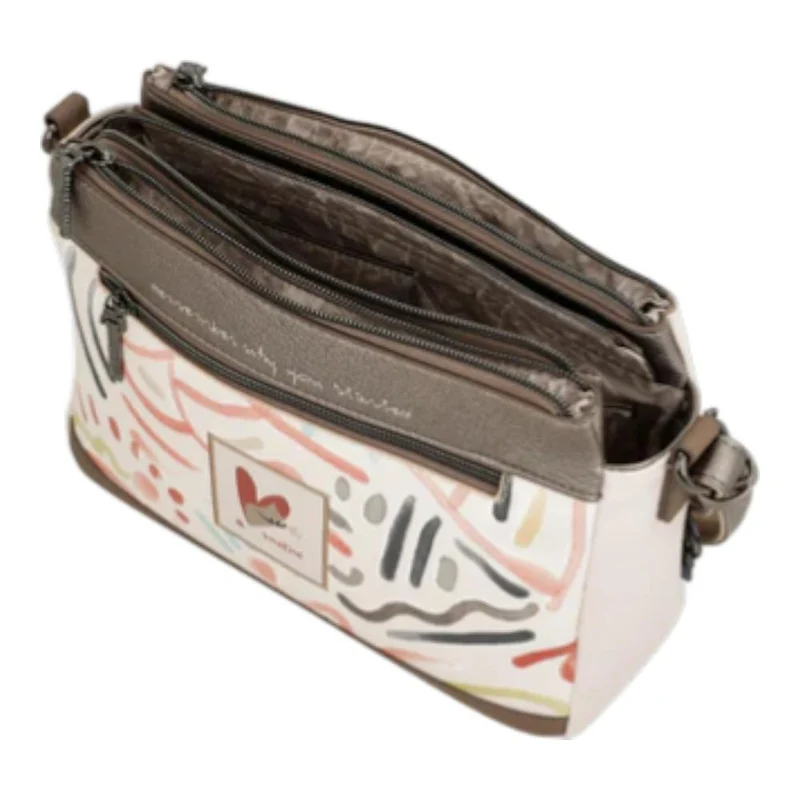 H1: Anekke Bolso Bandolera de Paseo con 3 Compartimentos - Colección Olympia