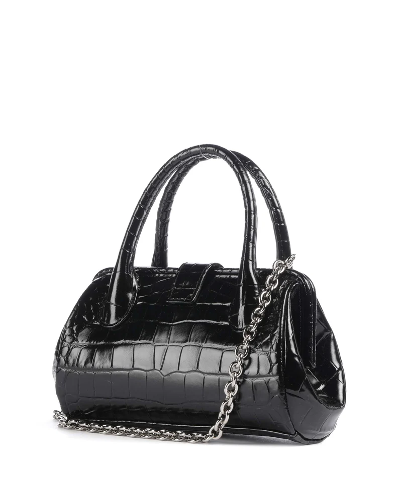 Vivienne Westwood Pamela Embossed Croc Small Bandolera black
