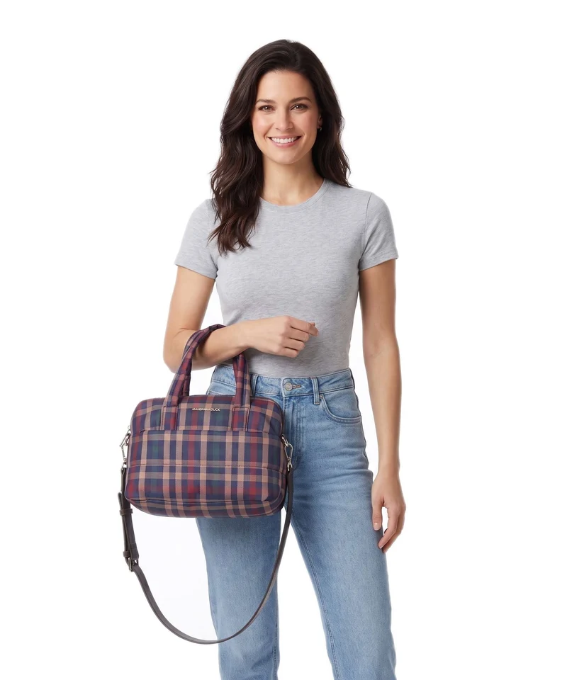 Mandarina Duck Tartan Bolso de mano tartan brown