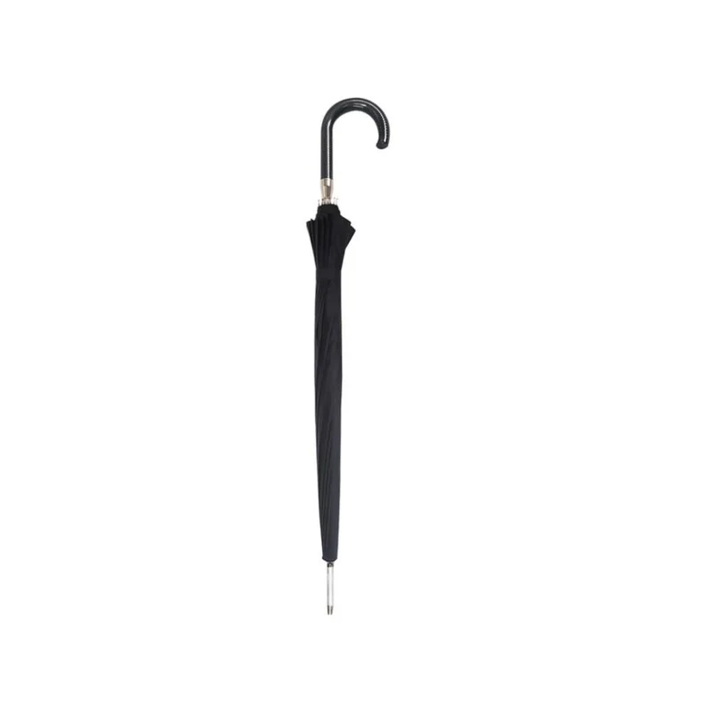 Paraguas Largo Hombre 16 Varillas Fibra y Aluminio Negro