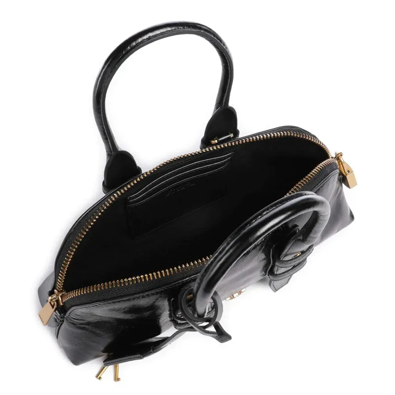 Bolso Pinko de mano cuero de ternera fino granulado negro 105334 A2VW