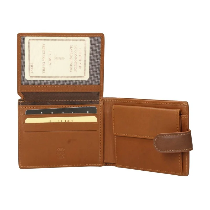 Cartera de Piel J.L. Piel Cerdeña Cuero con Doble Billetera