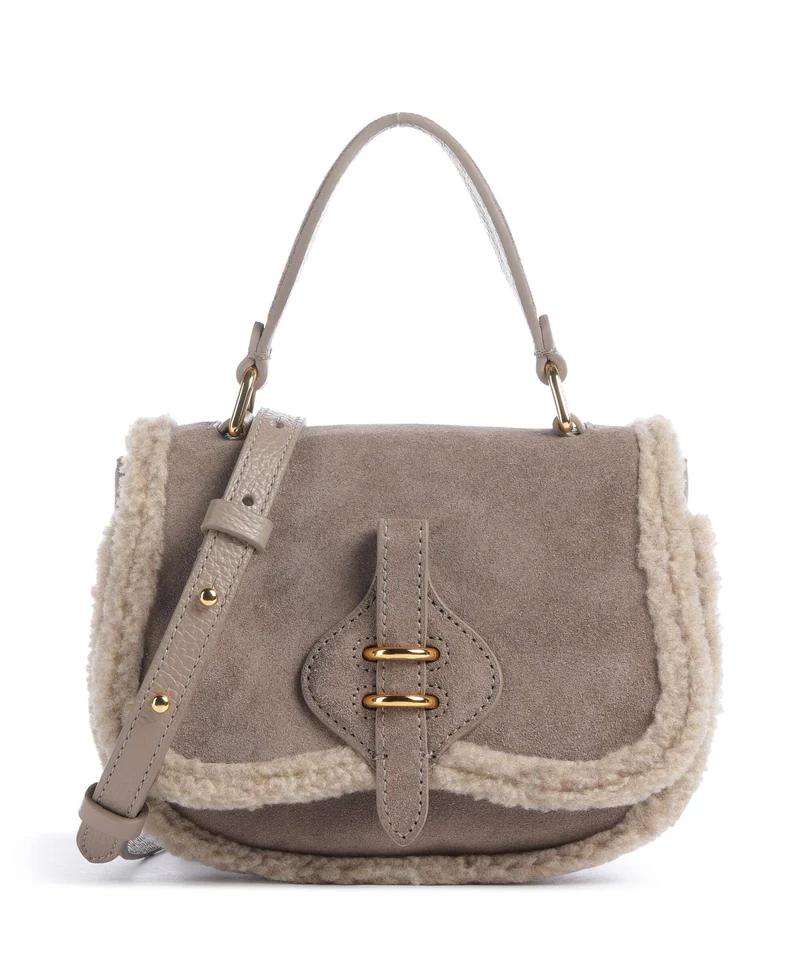 Coccinelle Mavery Suede Eco Bandolera warm taupe