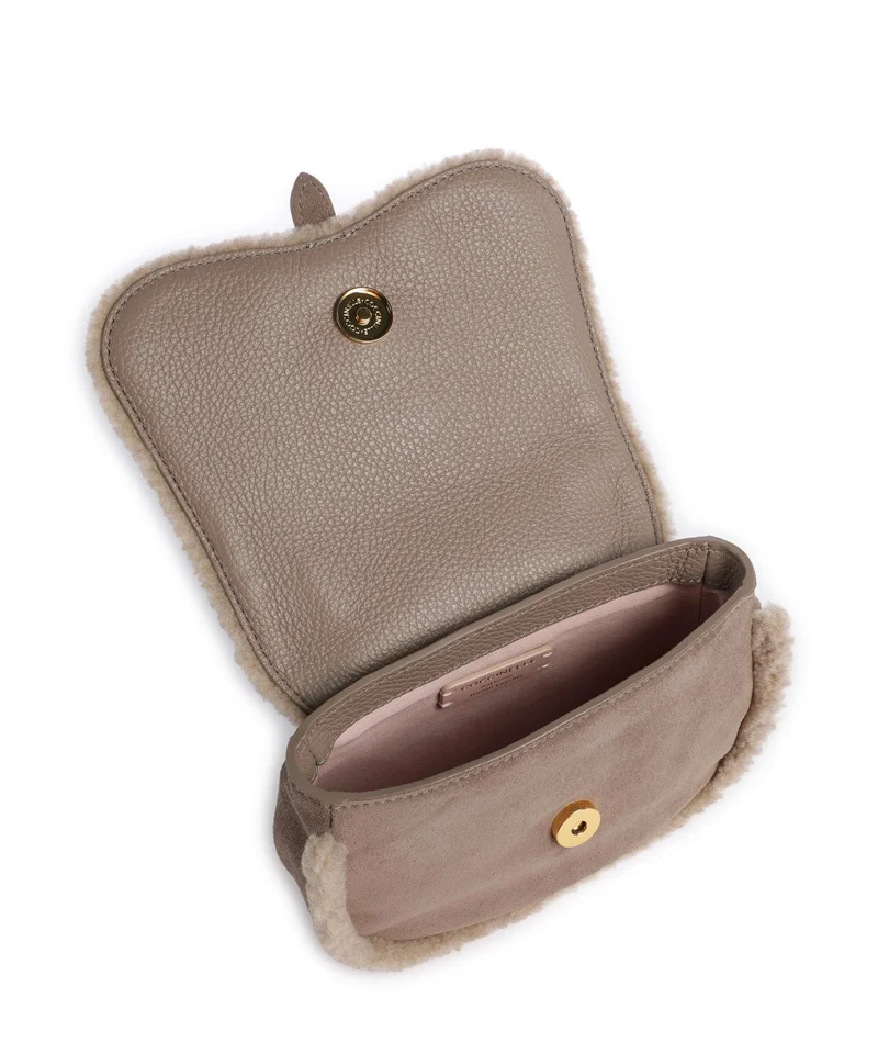 Coccinelle Mavery Suede Eco Bandolera warm taupe