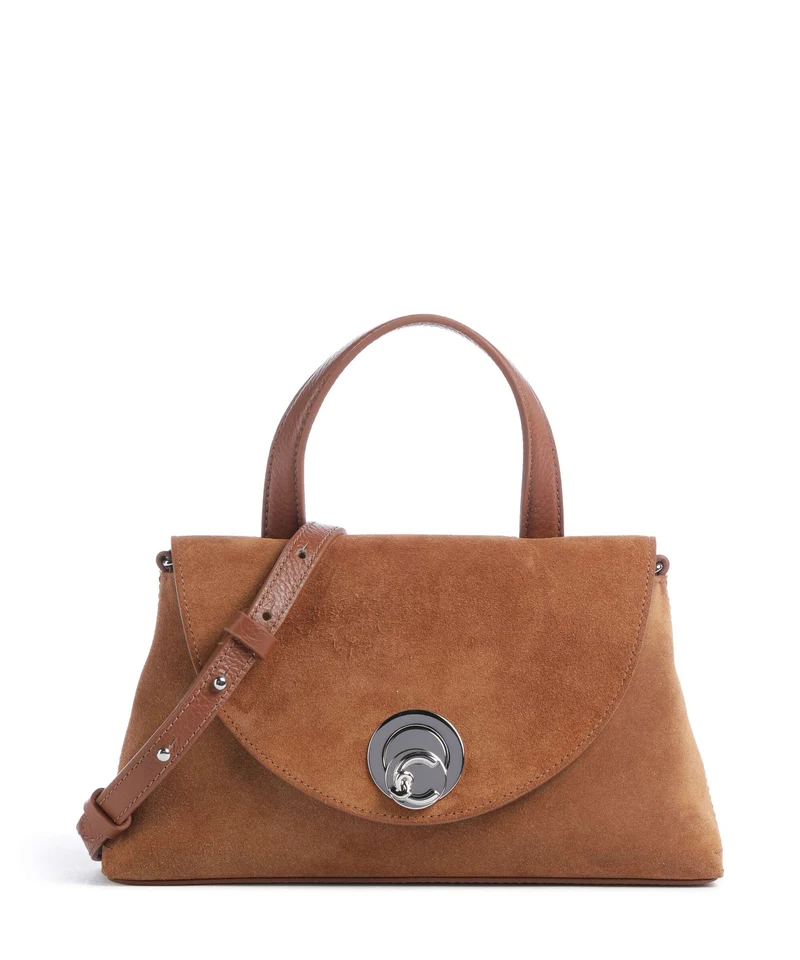 Coccinelle Nikla Suede Bolso de mano cognac