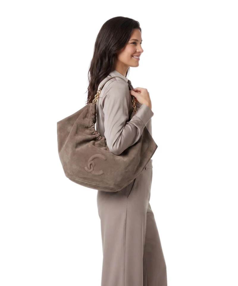 Coccinelle Smash Suede Bolso de hobo warm taupe