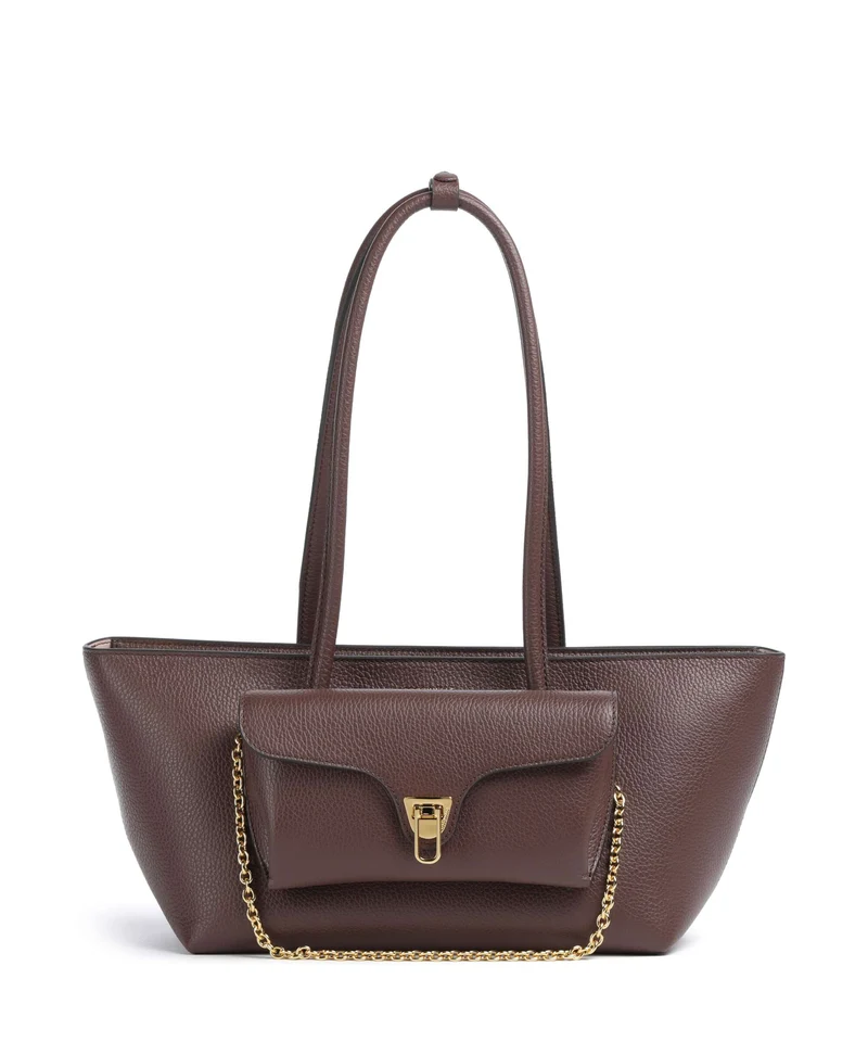 Coccinelle Beat Double Bolso de hombro berry