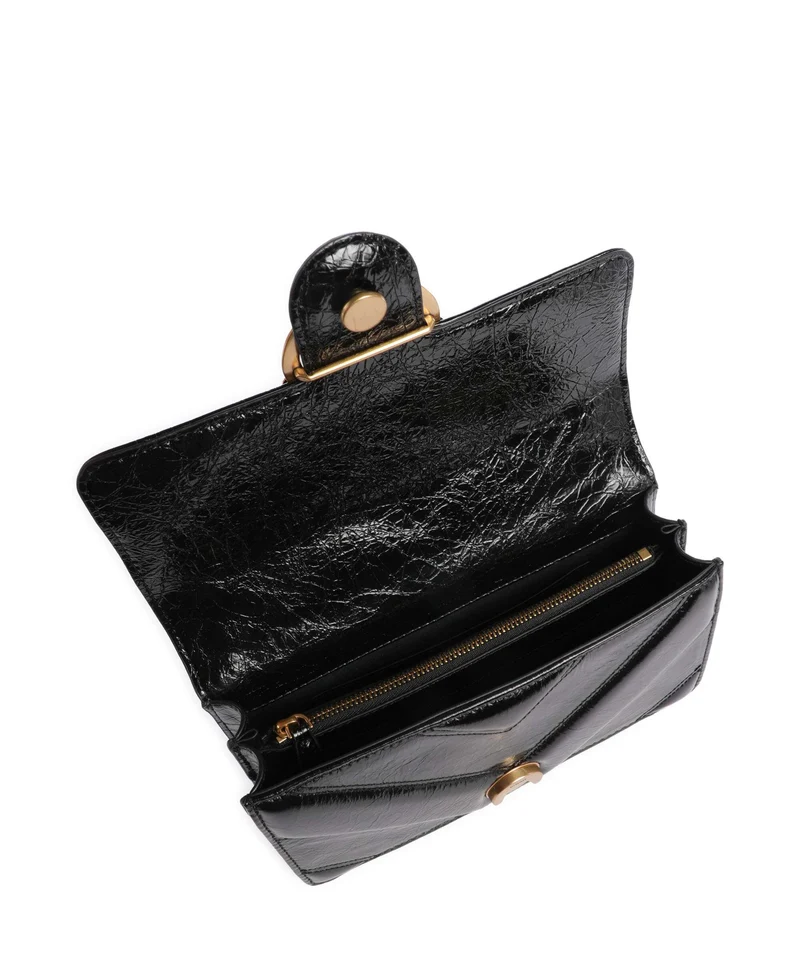 Pinko Love One Mini Bolso de hombro nero/antique gold
